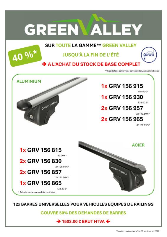 PROMO GRREN VALLEY + PRIX
