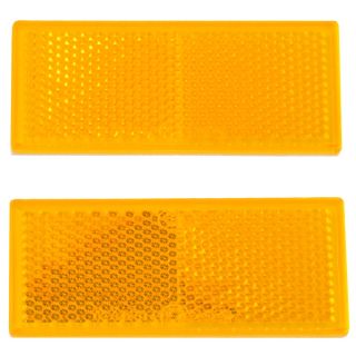 2 REFLECTOREN ORANJE 82x36mm