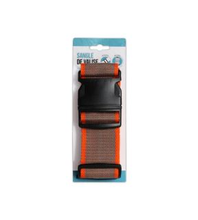 SANGLE VALISE ORANGE/GRIS