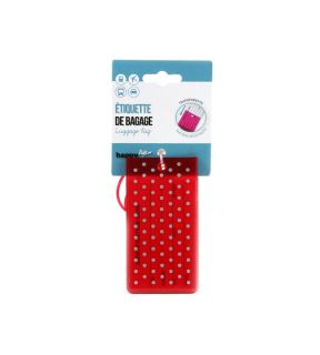 ETIQUETTE VALISE ROUGE/BLANC