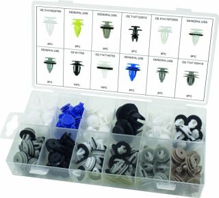 ASSORTIMENT PLASTIC BEVESTIGINGSKLEM VOOR DEURPANEEL BMW MINI 92 STK