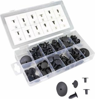 ASSORTIMENT VAN 109 KUNSTSTOF BEVESTIGINGSCLIPS VOOR BEKLEDING VAN RENAULT EN DACIA