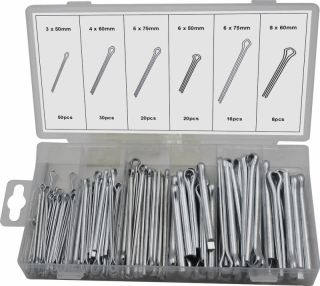 144 SPLITPENNEN 3 TOT 8 MM STAAL