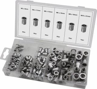 150 ALUMINIUM INZETSTUKKEN M3 TOT M9