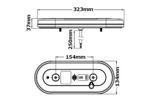 ACHTERLAMP 12/24V LINKS