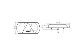 ACHTERLAMP 12/24V ->