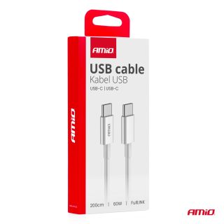 CABLE USB C-C 60W 200CM
