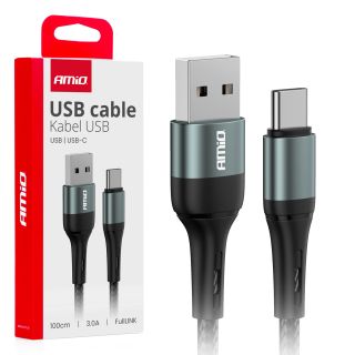CABLE USB-A & C 3A 1m