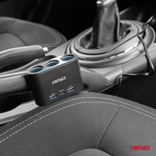 MULTIPRISE 3 ALLUME-CIGARE + USB