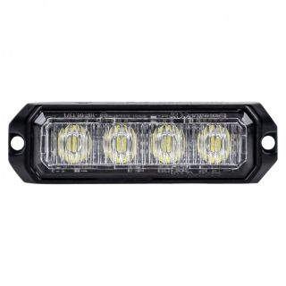 STROBE BLANC 4 LED 96X28mm