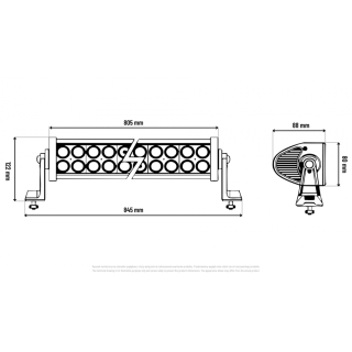 BAR LED 60LED 180W